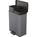Miniatyrbild 2 av 3: Duo rektangel papperskorg - DECO BIN - CURVER - 52L (26+26L) - 49 x 32 x 61 cm - Antracit