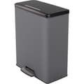 Miniatyrbild 1 av 3: Duo rektangel papperskorg - DECO BIN - CURVER - 52L (26+26L) - 49 x 32 x 61 cm - Antracit