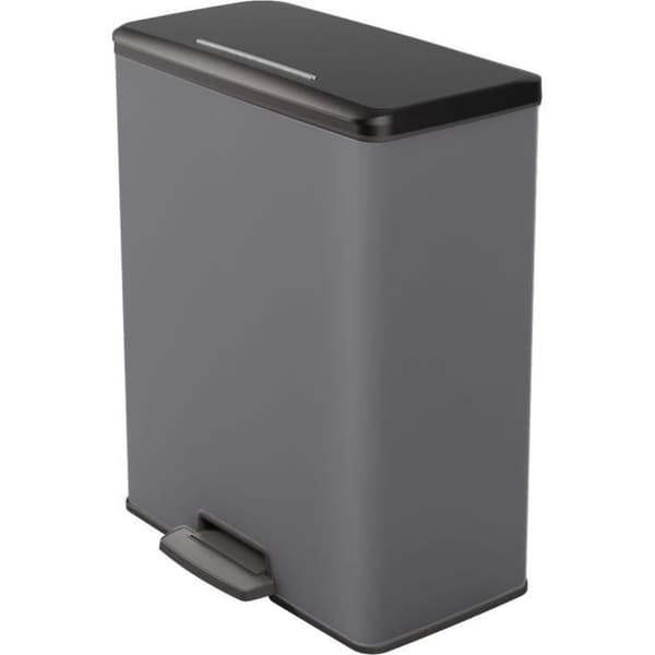 Duo rektangel papperskorg - DECO BIN - CURVER - 52L (26+26L) - 49 x 32 x 61 cm - Antracit