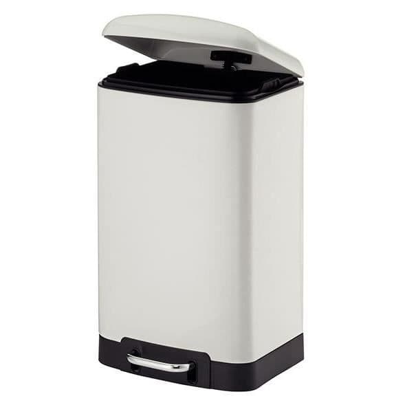 Kela Davino pedalbehållare 12 liter rostfritt stål 27 x 23,5 x 40 cm vit