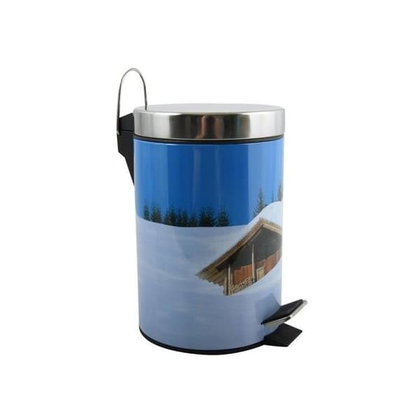 Papperskorg med pedal Inox 3L Cottage MSV