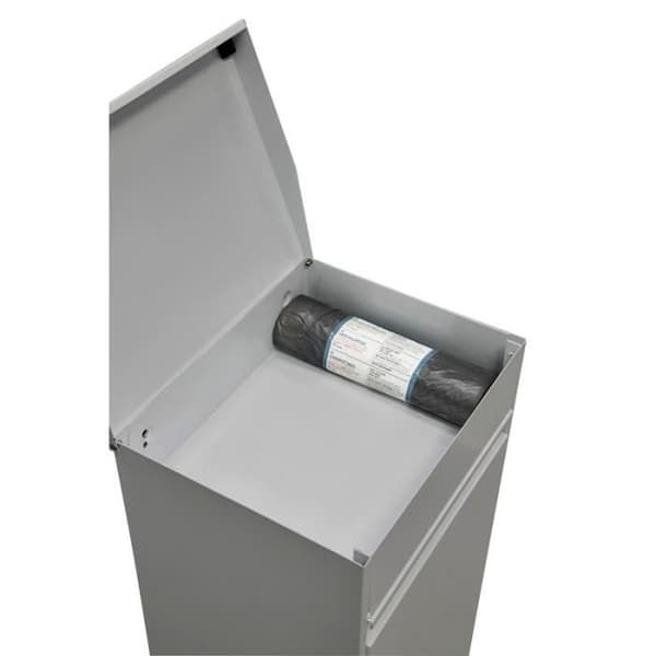 Arregui Top CR222-B Stålåtervinningskärl, selektiv sorteringsbehållare, 2 hinkar, multifunktionsfack, 2x17L (34L) grå