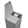 Miniatyrbild 3 av 4: Arregui Top CR222-B Stålåtervinningskärl, selektiv sorteringsbehållare, 2 hinkar, multifunktionsfack, 2x17L (34L) grå