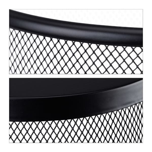 Relaxdays Metallavfallskorg papper korg kontor nät 20 liter, 30 cm Ø, höjd 35 cm, svart