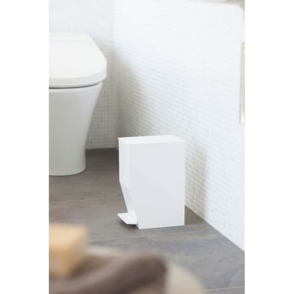 Slim Design White Pedal Badrum Bin 0,000000