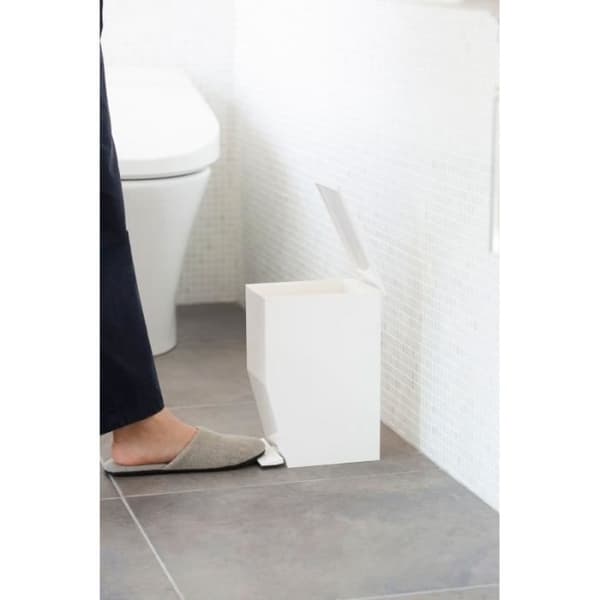Slim Design White Pedal Badrum Bin 0,000000