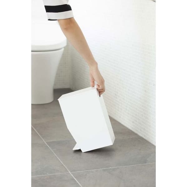 Slim Design White Pedal Badrum Bin 0,000000