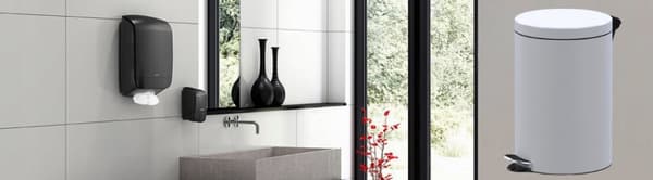 Vit metallkorg 14l