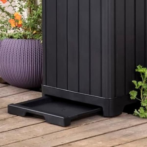 Baltimore plastsoptunna 125L, 87,4 x 41 x 41 cm, svart (236997)