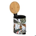 Miniatyrbild 3 av 6: Fem - Soft Close metall och bambu papperskorg 3 L dekorativ Palawan Green