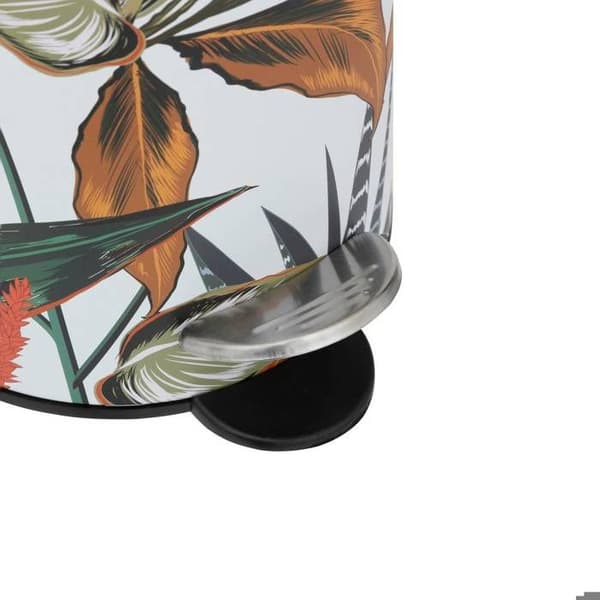 Fem - Soft Close metall och bambu papperskorg 3 L dekorativ Palawan Green
