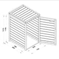 Miniatyrbild 7 av 7: AXI Lex Papperskorgslock av trä - Papperskorgslock 1 behållare - Max. 240L - Externt papperskorgsskydd med utmärkt ventilation