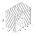Miniatyrbild 7 av 7: AXI Lex Papperskorgsskydd av trä - Papperskorgsskydd 2 behållare - Max. 240L - Externt papperskorgsskydd med utmärkt ventilation