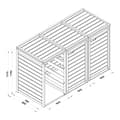 Miniatyrbild 7 av 7: AXI Lex Papperskorgsskydd av trä - Papperskorgsskydd 3 behållare - Max. 240L - Externt papperskorgsskydd med utmärkt ventilation