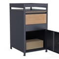 Pikkukuva 4 / 7: AXI Leon Säiliökaappi Louis-kirjelaatikolla paketeille Antrasiitti/puu-look, Kasvit - 2 säiliö | Clicker box -kaappi 2 säiliölle - Max. 240L |