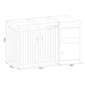 Pikkukuva 6 / 7: AXI Leon Säiliökaappi Louis-kirjelaatikolla paketeille Antrasiitti/puu-look, Kasvit - 2 säiliö | Clicker box -kaappi 2 säiliölle - Max. 240L |