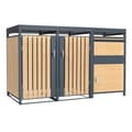 Pikkukuva 1 / 7: AXI Leon Säiliökaappi Louis-kirjelaatikolla paketeille Antrasiitti/puu-look, Kasvit - 2 säiliö | Clicker box -kaappi 2 säiliölle - Max. 240L |