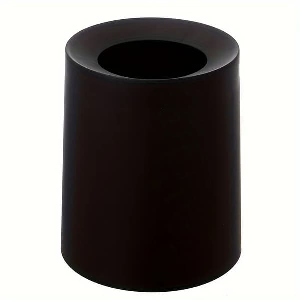 Rund Plastskräpbehållare, Modern Stil, Avtagbar Foder, Kompakt Design,Svart