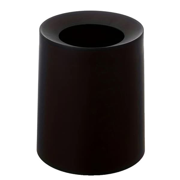 Rund Plastskräpbehållare, Modern Stil, Avtagbar Foder, Kompakt Design,Svart