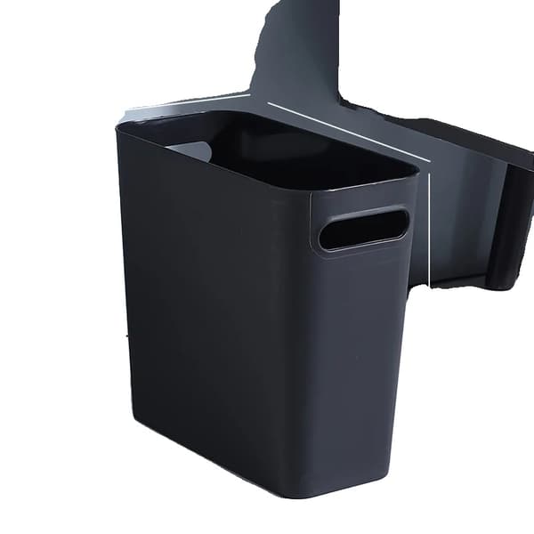 Affaldsbeholder, Pladsbesparende Design, Praktisk Håndtag, Holdbart Materiale,Sort, 1stk