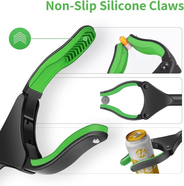 OBOSOE Trash Grabber Reacher Tool Foldable Trash Picker Grabber for Elderly Lightweight Trash Pick up Stick Grabber Tool for Mobility Aid, Litter Pick