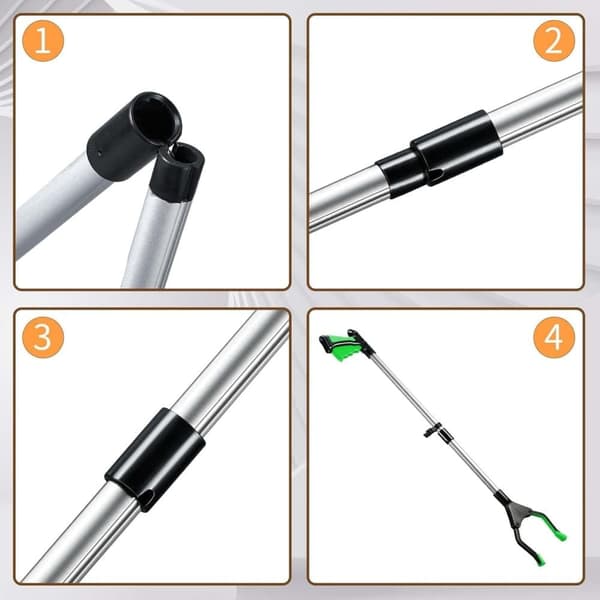 OBOSOE Trash Grabber Reacher Tool Foldable Trash Picker Grabber for Elderly Lightweight Trash Pick up Stick Grabber Tool for Mobility Aid, Litter Pick