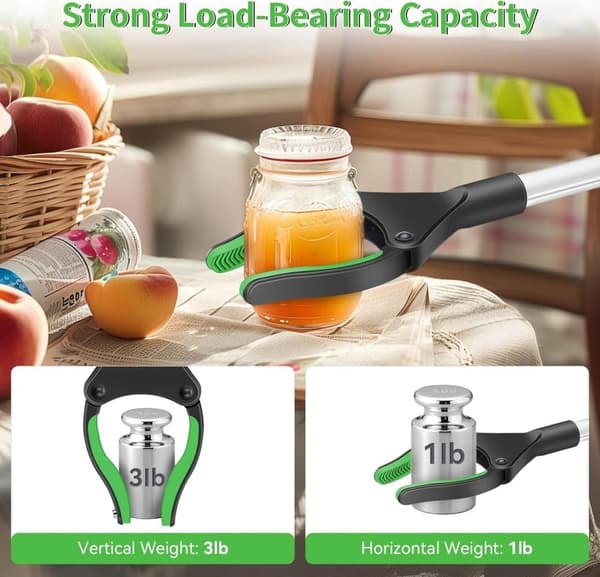 OBOSOE Trash Grabber Reacher Tool Foldable Trash Picker Grabber for Elderly Lightweight Trash Pick up Stick Grabber Tool for Mobility Aid, Litter Pick