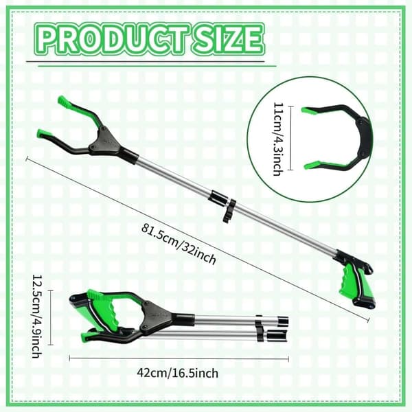 OBOSOE Trash Grabber Reacher Tool Foldable Trash Picker Grabber for Elderly Lightweight Trash Pick up Stick Grabber Tool for Mobility Aid, Litter Pick