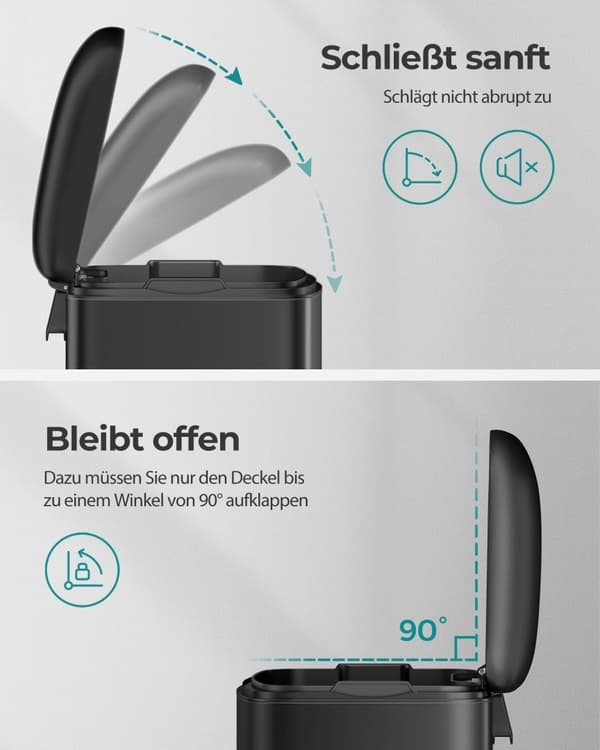 Affaldsspand, 30 l, køkkenspand, stålspand peda