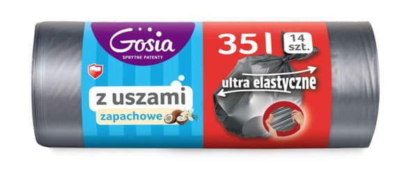 Gosia affaldsposer ultrafleksible med ører sølvduftende 35l 14 stk. 8661..