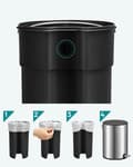 Miniatyrbillede 6 af 7: Affaldsspand til badeværelset med softclose-låg, 3 liters affaldsspand til badeværelset, aftagelig indvendig affaldsspand til badeværelset