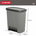 Miniatyrbillede 5 af 7: Skraldespand Curver Mørkegrå Plastik 25 L (5 enheder)