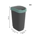 Miniatyrbild 5 av 5: Soptunna Rotho Twist Green Grön Plast 50 L