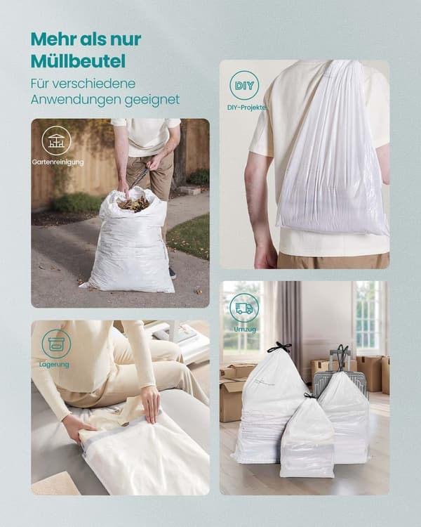 Rootz 30L skraldesposer - skraldespose - affaldssække - Høj holdbarhed - 51 cm x 74 cm