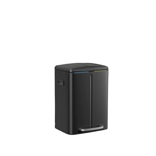 Rootz Dashcan 2x20L affaldsseparationssystem - affaldsspids - metalaffaldsskop - dobbeltrum - 44,4 cm x 40,8 cm x 60,2 cm