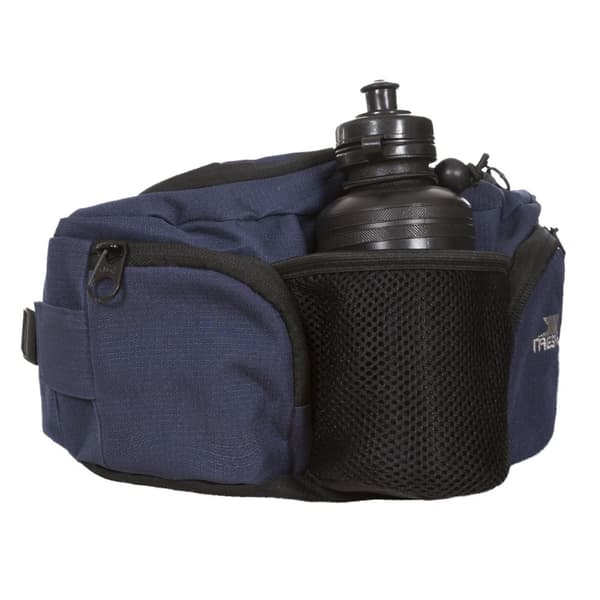 Trespass Vasp Bumbag / Waistbag / Hippack With Drinks Bottle Navy Blue One Size