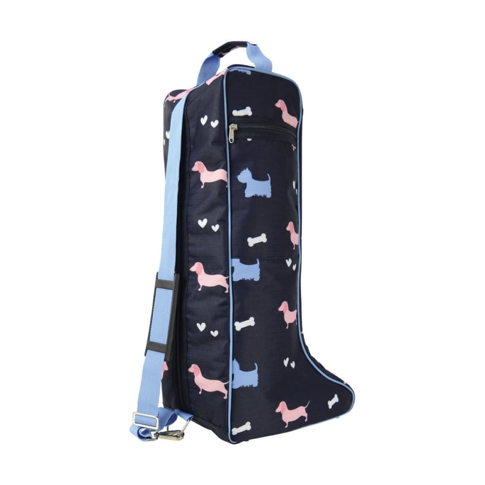 Hy Liza Dog Print Boot Bag