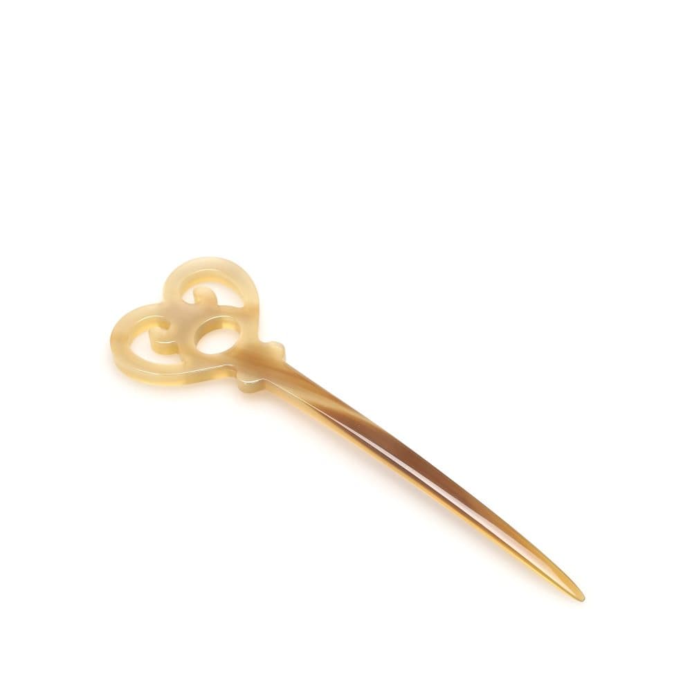 Hermes Buffalo Horn Hair Pick Brown