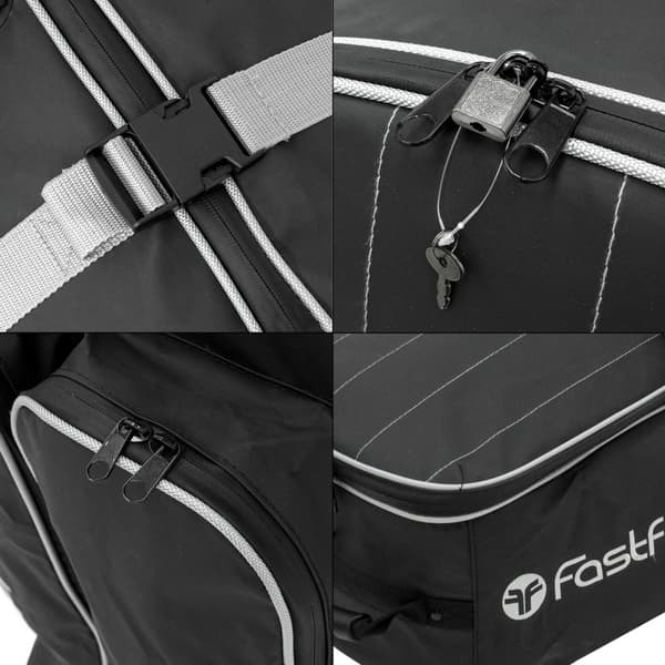 Hurtigt Fold Golf Bag Golf Trolley Unisex 5,0 Vandtæt Sort / Grå to lynlås lommer 4Tragegriffe rejsetaske cart bag golftaske stand bag cart bag