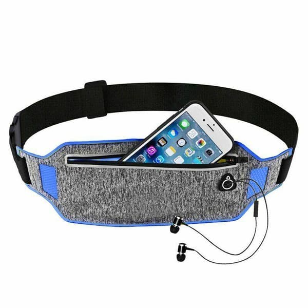 Löparbälte med Mobilfack - Grå och Blå