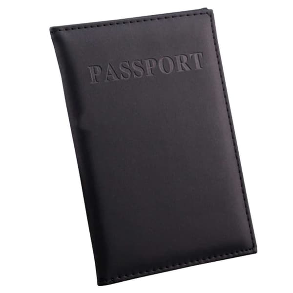 Passfodral Passhållare Konstläder Svart
