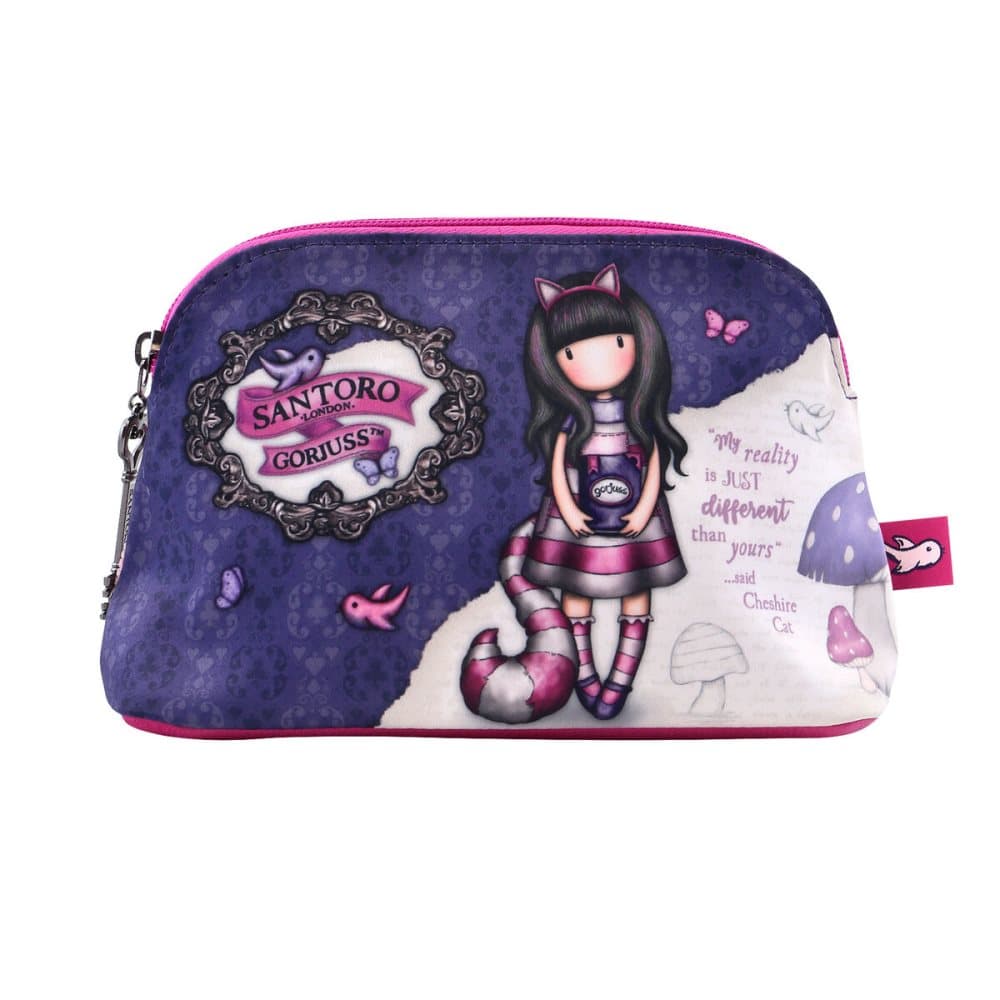 Resenecessär Gorjuss Cheshire cat Purpur (21 x 14 x 8.5 cm)