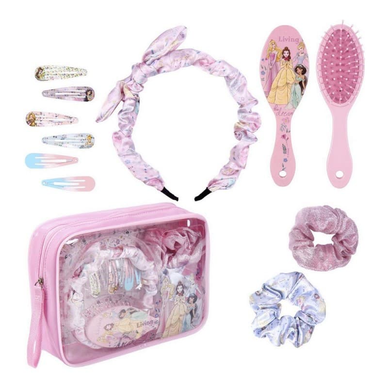 Toilet Bag with Accessories Princess 11 Pieces Multicolour (22,5 x 16,5 x 6 cm)