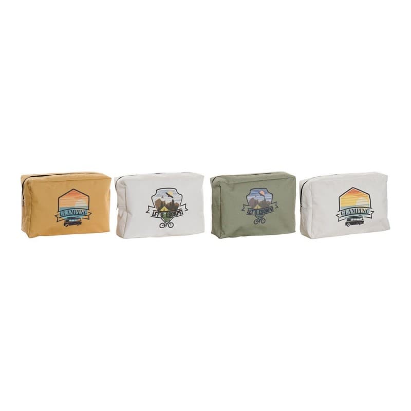 Toilet Bag DKD Home Decor Canvas (4 pcs) (30 x 10 x 20 cm)