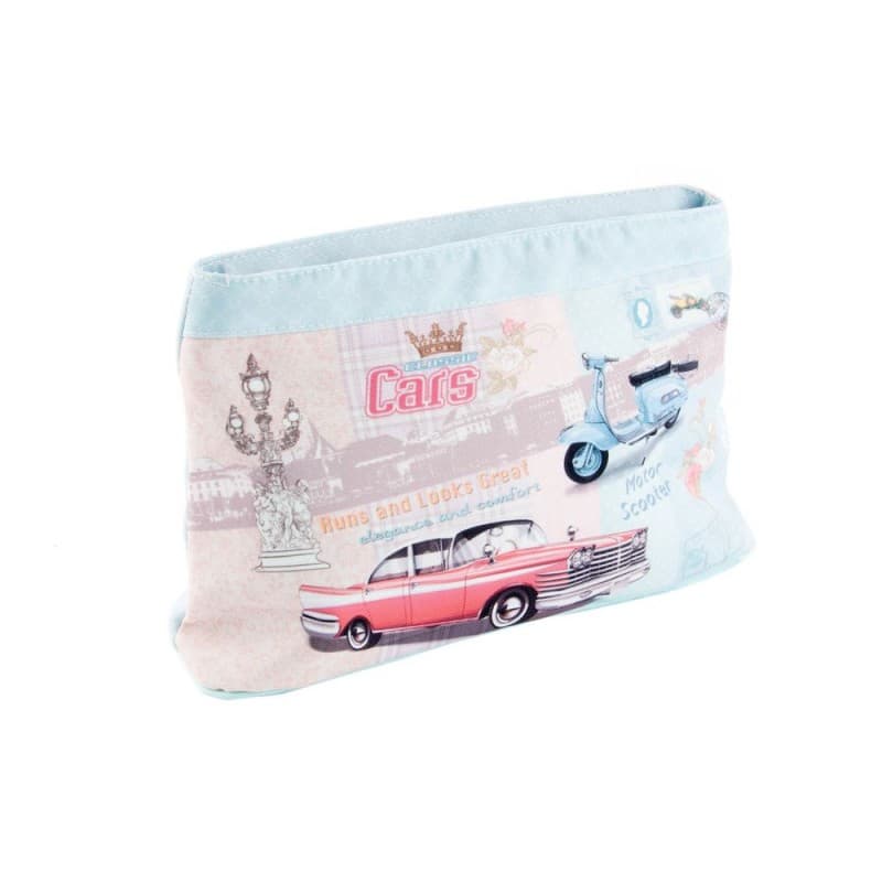 Toilet Bag DKD Home Decor Blue Pink Polyester Vintage (27 x 2 x 16 cm)