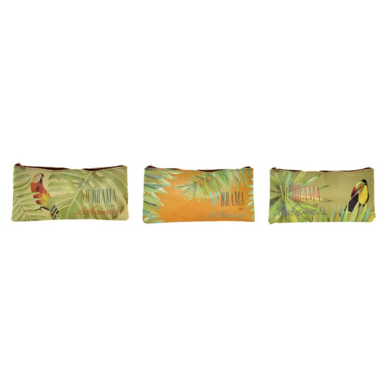 Toilet Bag DKD Home Decor Cardboard Tropical (3 pcs) (21.5 x 1 x 10.5 cm)
