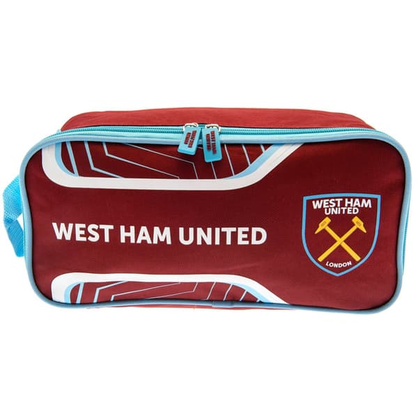 West Ham United FC Crest støvletaske Claret Red/Sky Blue One Size