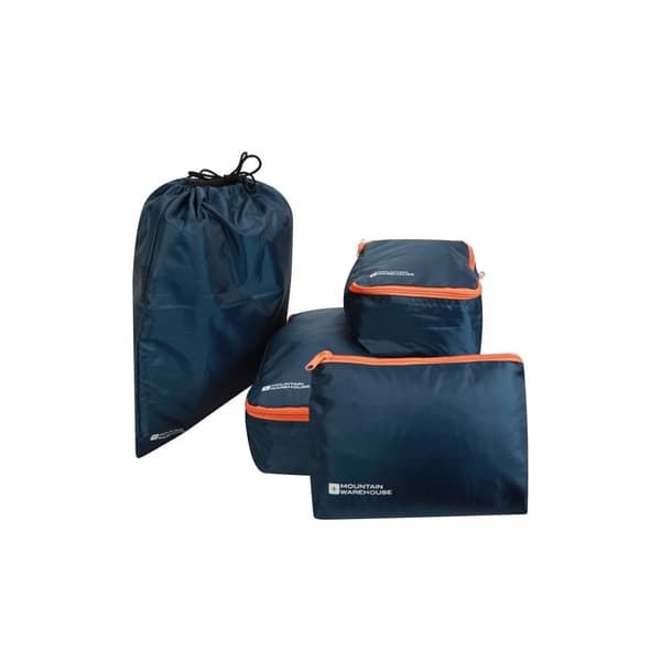 Mountain Warehouse Packing Cube Set (Pack of 4) Navy One Size