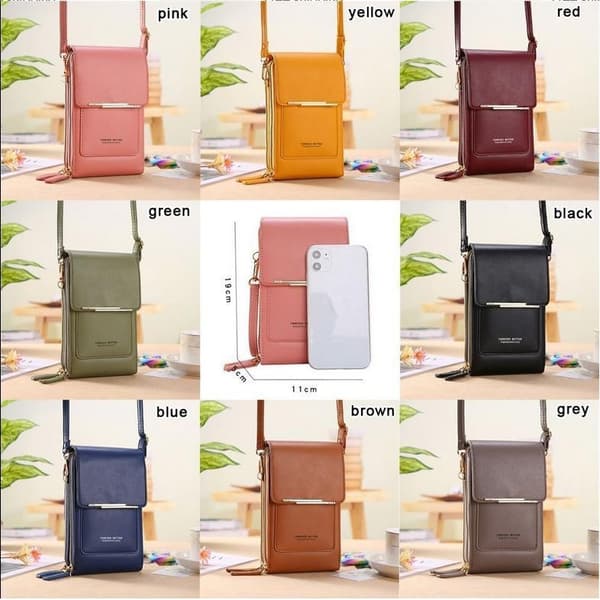 Crossbody skuldertaske til kvinder Mobiltelefon, kortholder pung