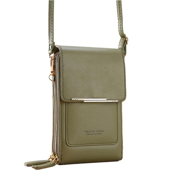 Crossbody skuldertaske til kvinder Mobiltelefon, kortholder pung